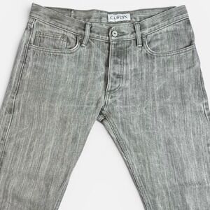 Gustin Selvedge Mens 35x28 California Skinny‎ Raw Jeans with Button Fly 116699